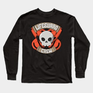 Lifeguards crew Jolly Roger pirate flag Long Sleeve T-Shirt